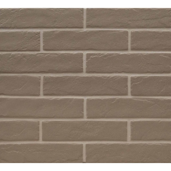 Capella Putty Brick 2-1/3 In. X 10 In. Matte Porcelain Floor And Wall Tile, 32PK